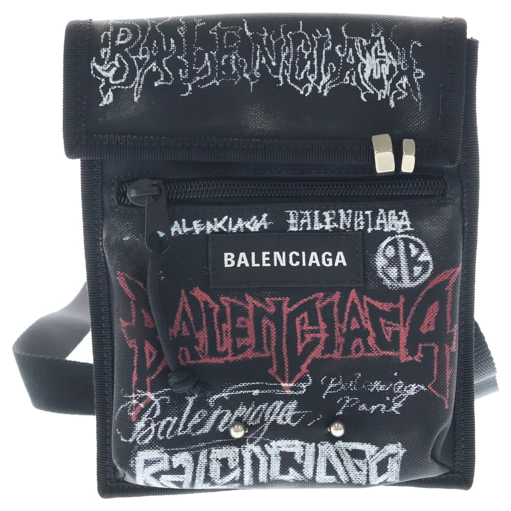 BALENCIAGA(バレンシアガ) EXPLORER エクスプローラー グラフィック ショルダーバッグ ブラック 655982 2AAX6