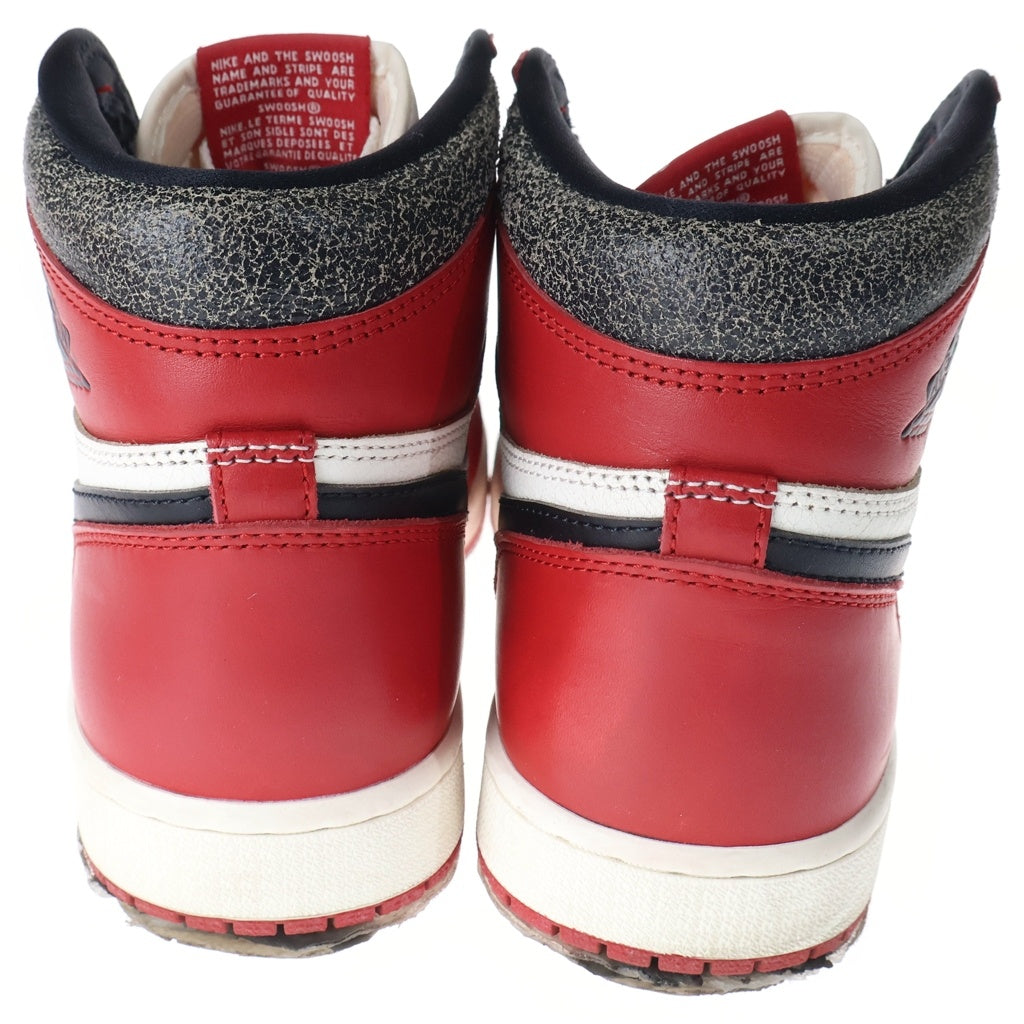 NIKE(ナイキ) AIR JORDAN 1 HIGH OG CHICAGO LOST & FOUND エアジョーダン1 ハイカットスニーカー レッド US9/27cm DZ5485-612