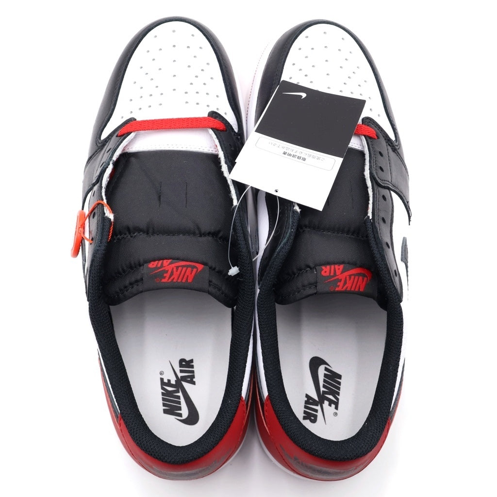 NIKE(ナイキ) AIR JORDAN 1 RETRO LOW OG BLACK TOE エアジョーダン1 ロー ブラックトゥ ローカットスニーカー ホワイト/ブラック/レッド US11.5/29.5cm CZ0790-106