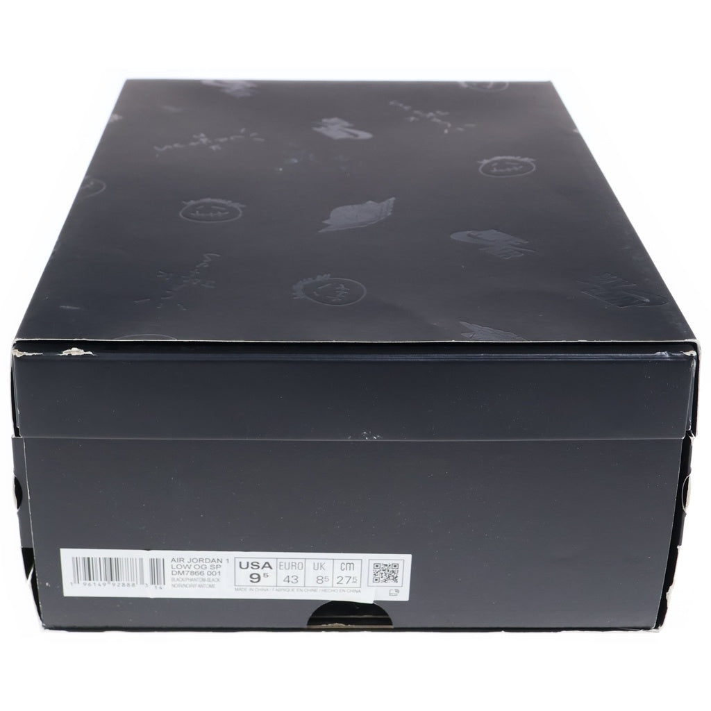 NIKE(ナイキ) ×TRAVIS SCOTT AIR JORDAN 1 LOW OG SP BLACK PHANTOM エアジョーダン1 ブラックファントム ローカットスニーカー ブラック US9.5/27.5cm DM7866-001