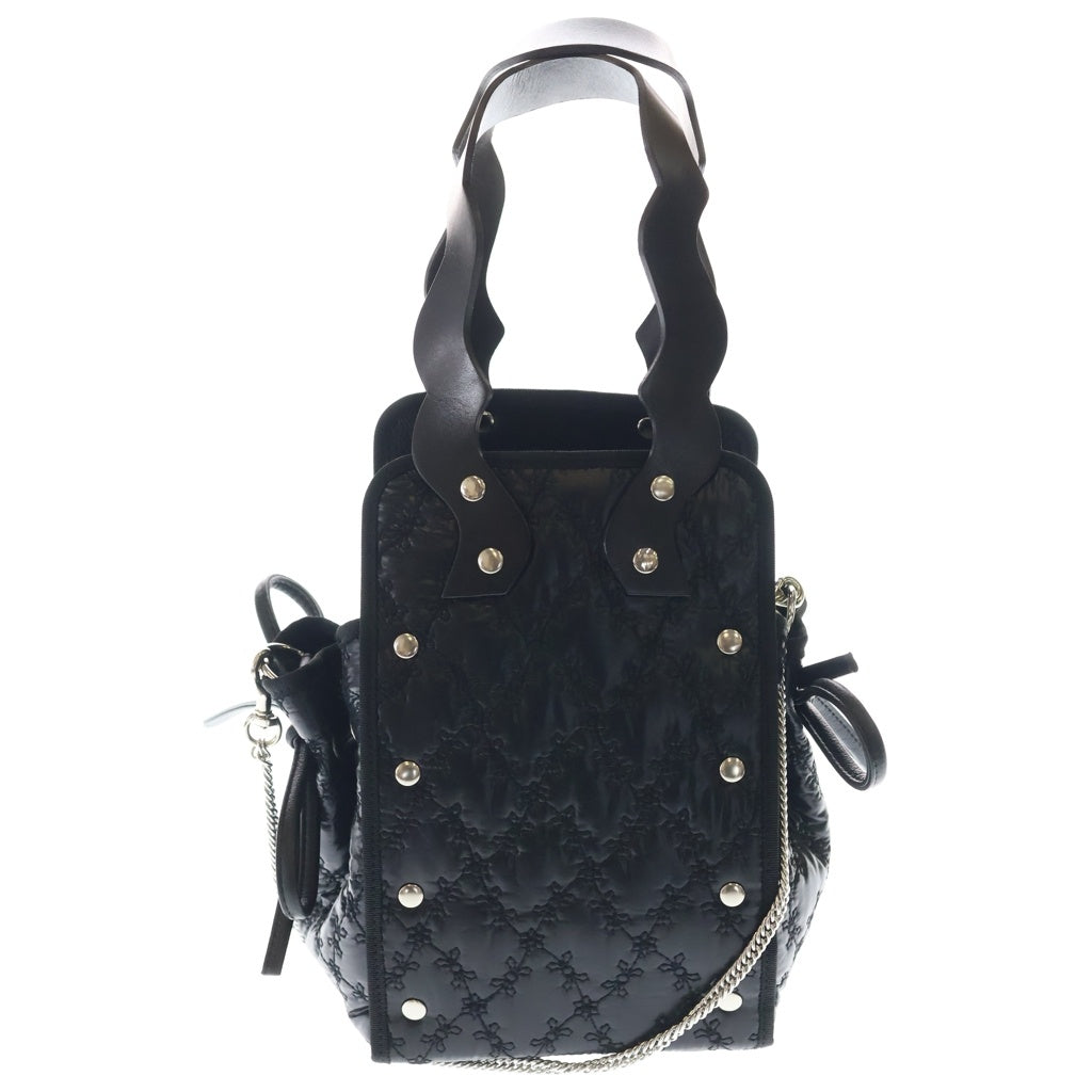 NO BRAND(ノーブランド) NORI ENOMOTO lundi nuit レザー 2WAY ハンド ショルダーバッグ ブラック レディース