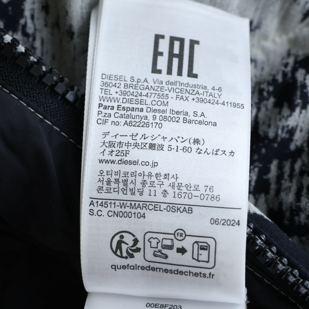 DIESEL(ディーゼル) W-MARCEL ジップアップ パファー ジャケット ブラック A14511