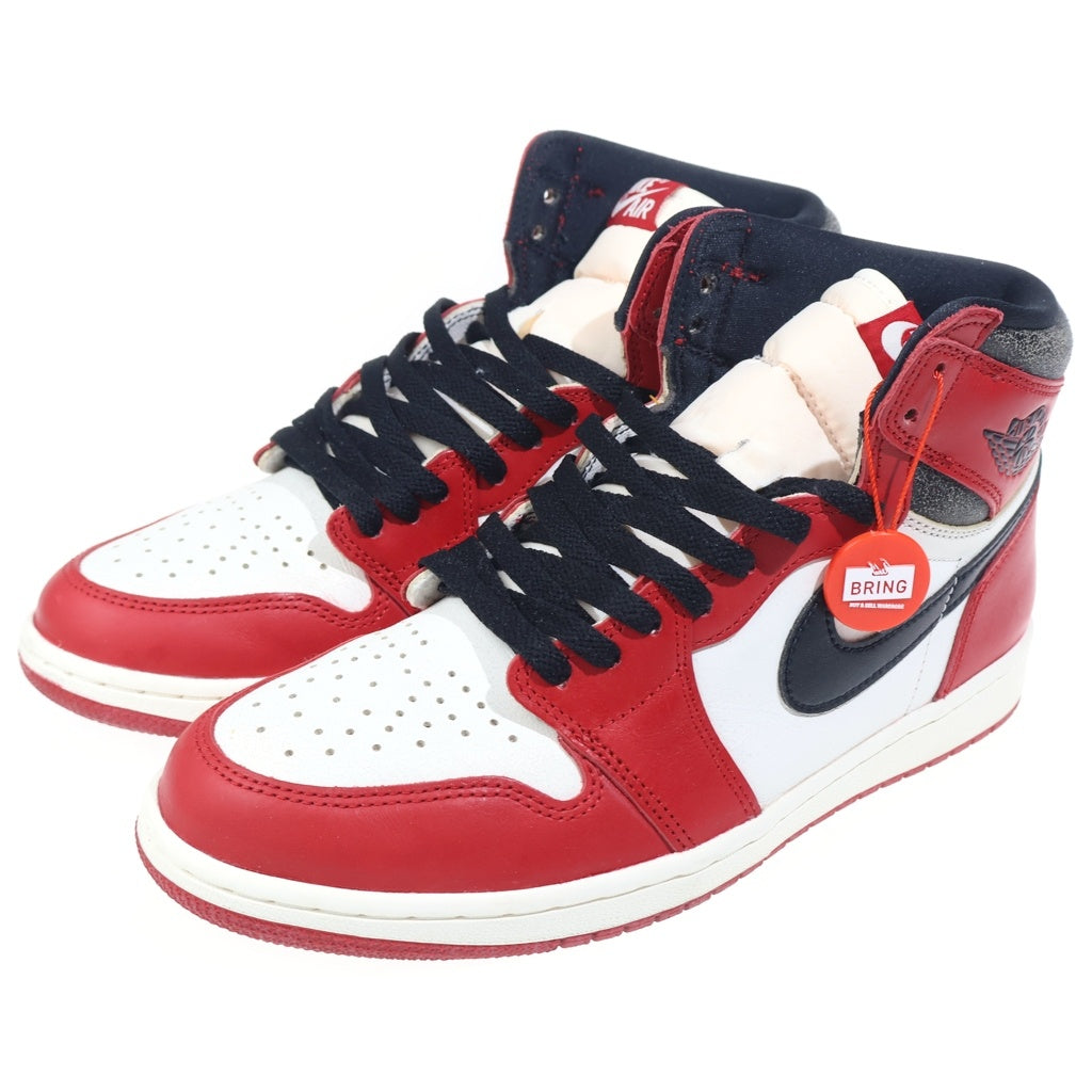 NIKE(ナイキ) AIR JORDAN 1 LOST & FOUND CHICAGO エアジョーダン1 ロスト&ファウンド シカゴ ハイカットスニーカーホワイト/レッド/ブラック US10/28cm DZ5485-612