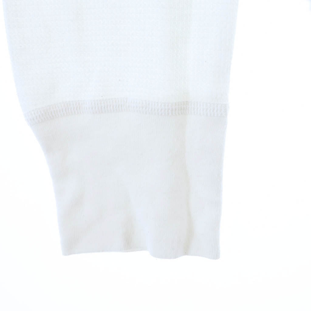CHROME HEARTS(クロムハーツ) OLD CH L/S TEE オールド バックフローラル ホースシュー プリント クルーネック 長袖 ワッフルTシャツカットソー ホワイト