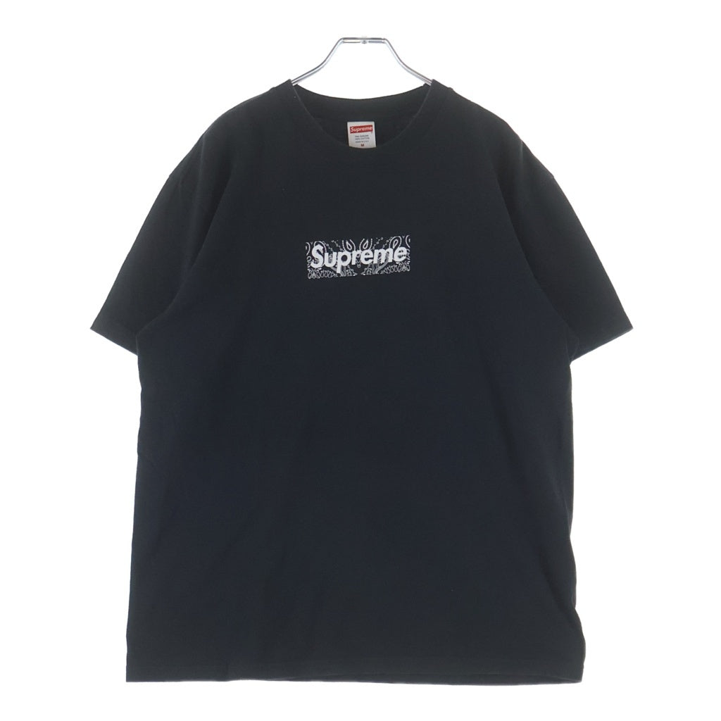 SUPREME(シュプリーム) 19AW Bandana Box Logo Tee バンダナボックスロゴ クルーネック半袖Tシャツカットソー ブラック