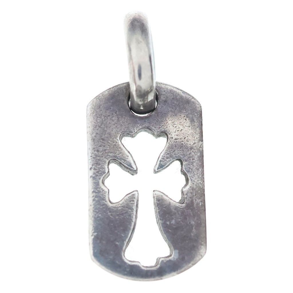 CHROME HEARTS(クロムハーツ) DT TNY CO CRS タイニーカットアウトクロスドッグタグ チャーム ペンダントトップ シルバー BCA252