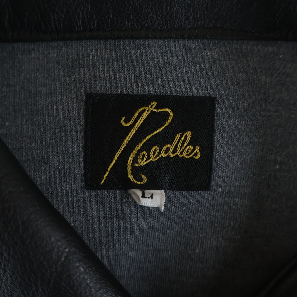 Needles(ニードルス) NUBIAN別注 PIPING COWBOY JACKET シンセティックレザー パイピング カウボーイ ジャケット ブラック RW1653