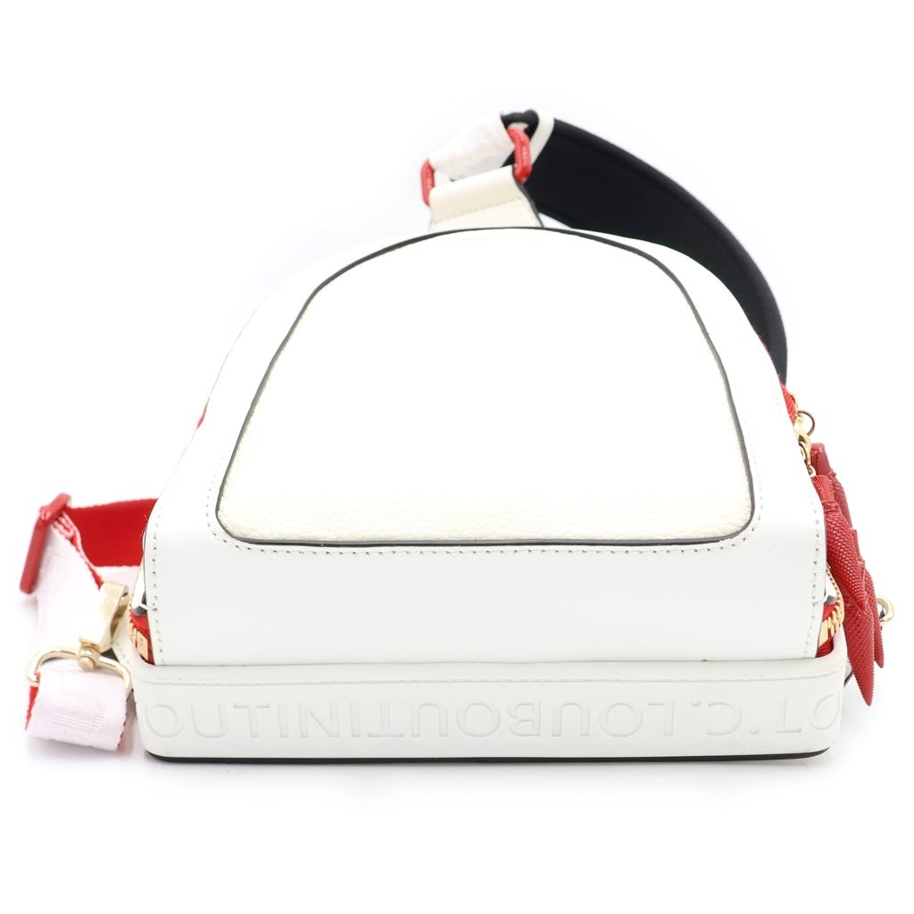 CHRISTIAN LOUBOUTIN(クリスチャンルブタン) 23年新年限定 Leather cross-body bag レザークロスボディバッグ ホワイト/レッド