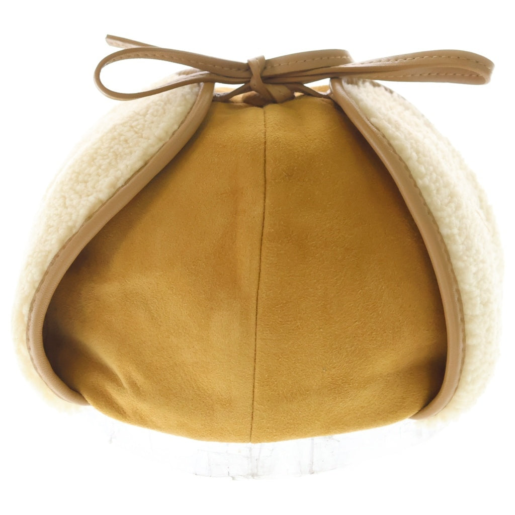 CHRISTIAN LOUBOUTIN(クリスチャンルブタン) Lamb nappa leather Cap ラムレザー フライト キャップ ブラウン 1265135-F780