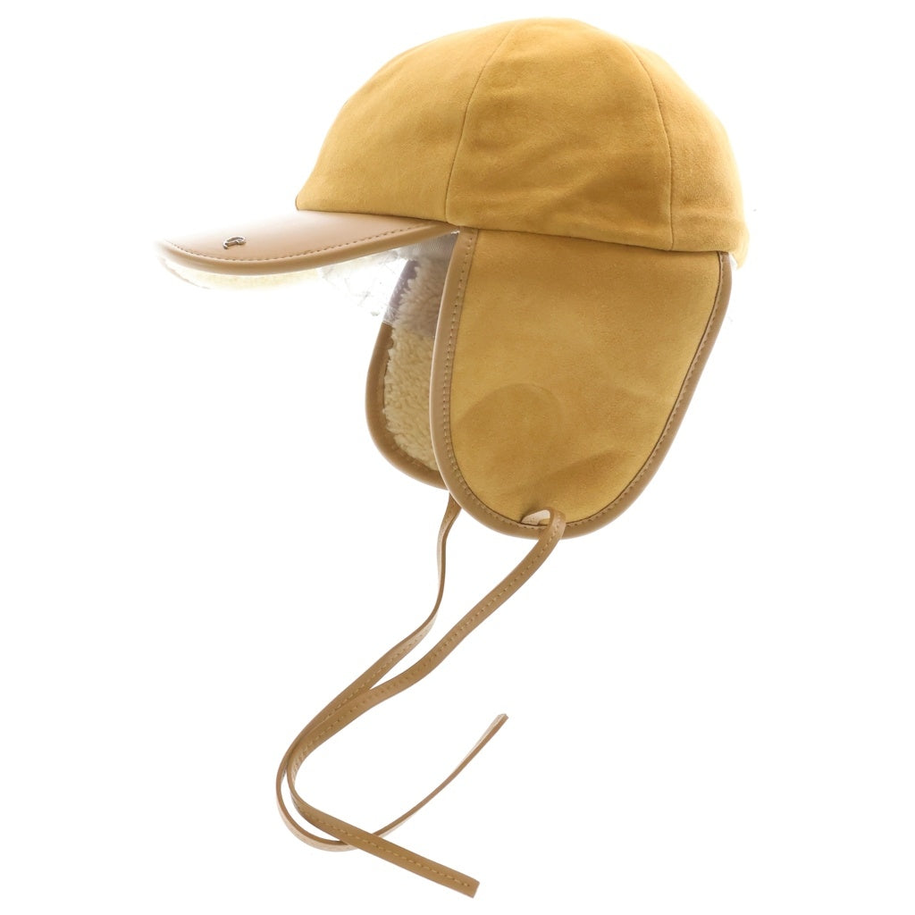 CHRISTIAN LOUBOUTIN(クリスチャンルブタン) Lamb nappa leather Cap ラムレザー フライト キャップ ブラウン 1265135-F780
