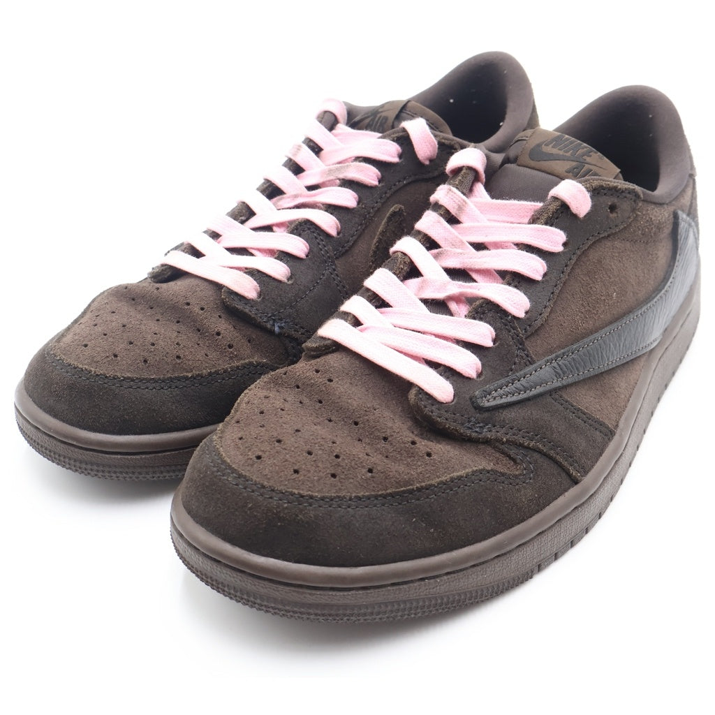 NIKE(ナイキ) ×TRAVIS SCOTT AIR JORDAN 1 LOW OG SP VELVET BROWN トラヴィススコット エアジョーダン 1 ベルベット ローカットスニーカー US9/27.0cm DM7866-202