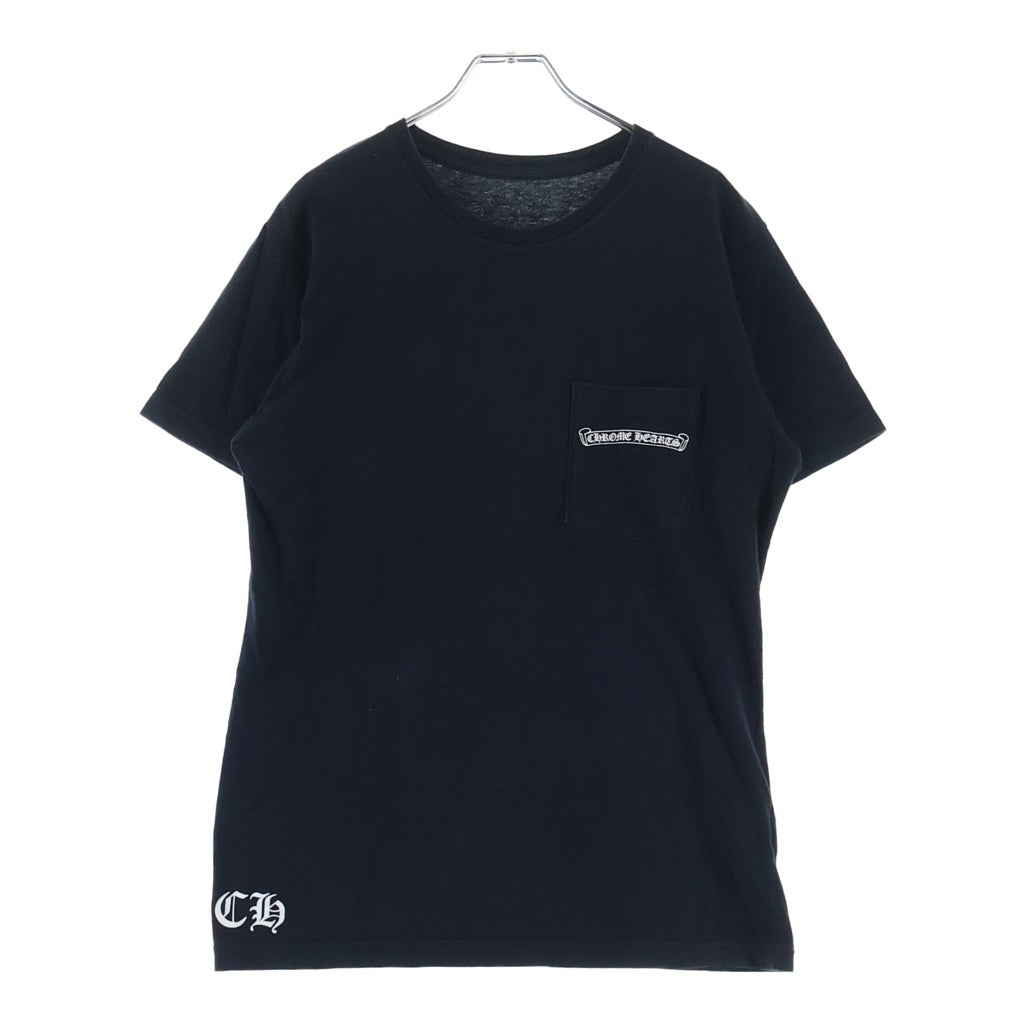 CHROME HEARTS(クロムハーツ) CH PLUS T-SHRT CHプラス バックスクロールプリント 半袖Tシャツ カットソー ブラック