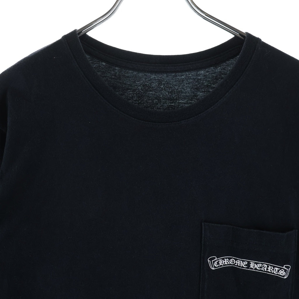 CHROME HEARTS(クロムハーツ) CH PLUS T-SHRT CHプラス バックスクロールプリント 半袖Tシャツ カットソー ブラック