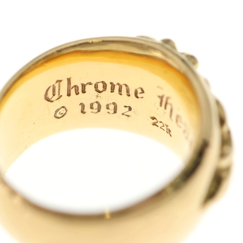 CHROME HEARTS(クロムハーツ) 22K FLRL CRS フローラルクロスリング ゴールド