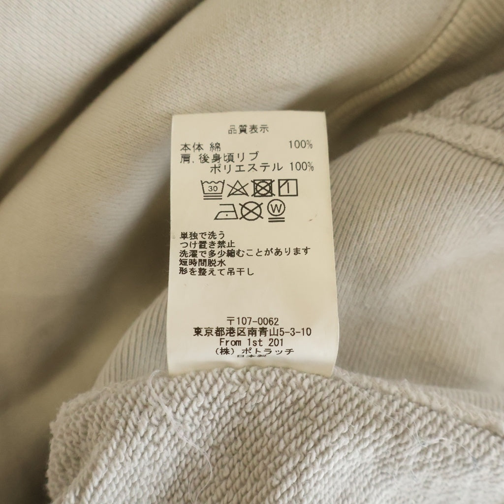 c.e cav empt(シーイー) OVERDYE PANEL HEAVY HOODY オーバーダイ パネル ヘビー フーディー アイボリー