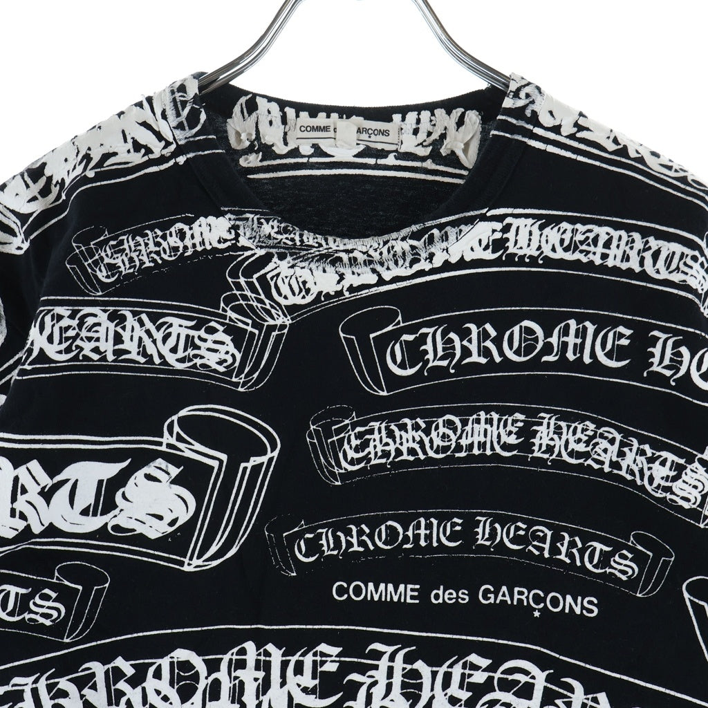 CHROME HEARTS(クロムハーツ) ×COMME des GARCONS 2007年 クリスマス 限定 ペンキ プリント 半袖 カットソー Tシャツ