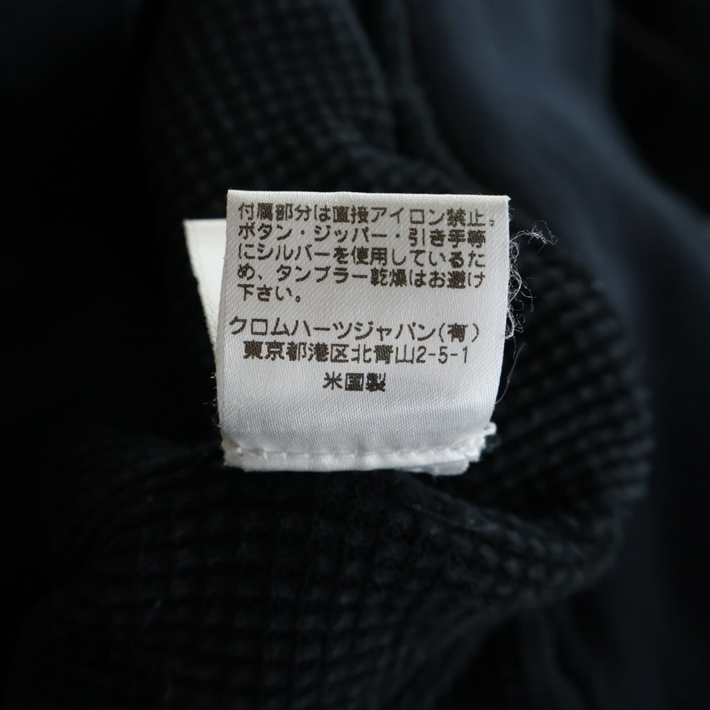 CHROME HEARTS(クロムハーツ) 裏地サーマル スクロールラベルプリント ダガージップアップパーカー フーディ ブラック