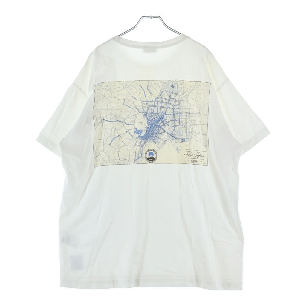 KITH(キス) TOKYO限定 マップバックプリント 半袖Tシャツ カットソー ホワイト 24-073-060-0019-2-0