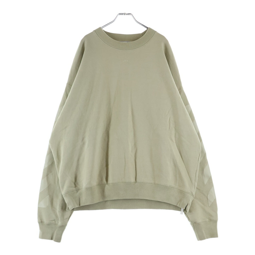OFF-WHITE(オフホワイト) 21AW Rubber Arrow Skate Crewneck バックアロークルーネックスウェット カーキ OMBA054F21FLE007