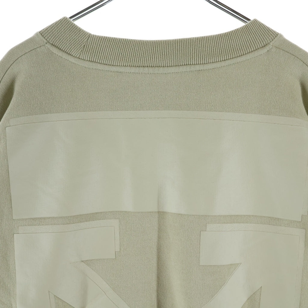 OFF-WHITE(オフホワイト) 21AW Rubber Arrow Skate Crewneck バックアロークルーネックスウェット カーキ OMBA054F21FLE007