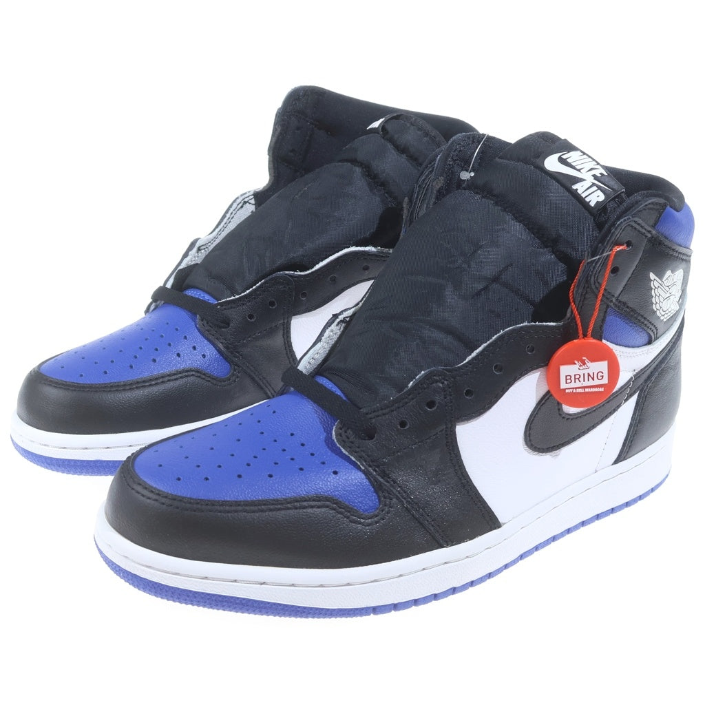 NIKE(ナイキ) AIR JORDAN1 RETRO HIGH OG ROYAL TOE エアジョーダン1 レトロ ロイヤルトゥ ハイカットスニーカー ホワイト/ブルー US9.5/27.5cm 555088-041