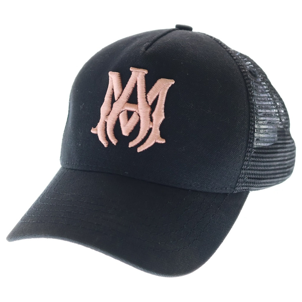 AMIRI(アミリ) MA LOGO TRUCKER HAT ロゴ刺繍 メッシュキャップ ブラック/オレンジ