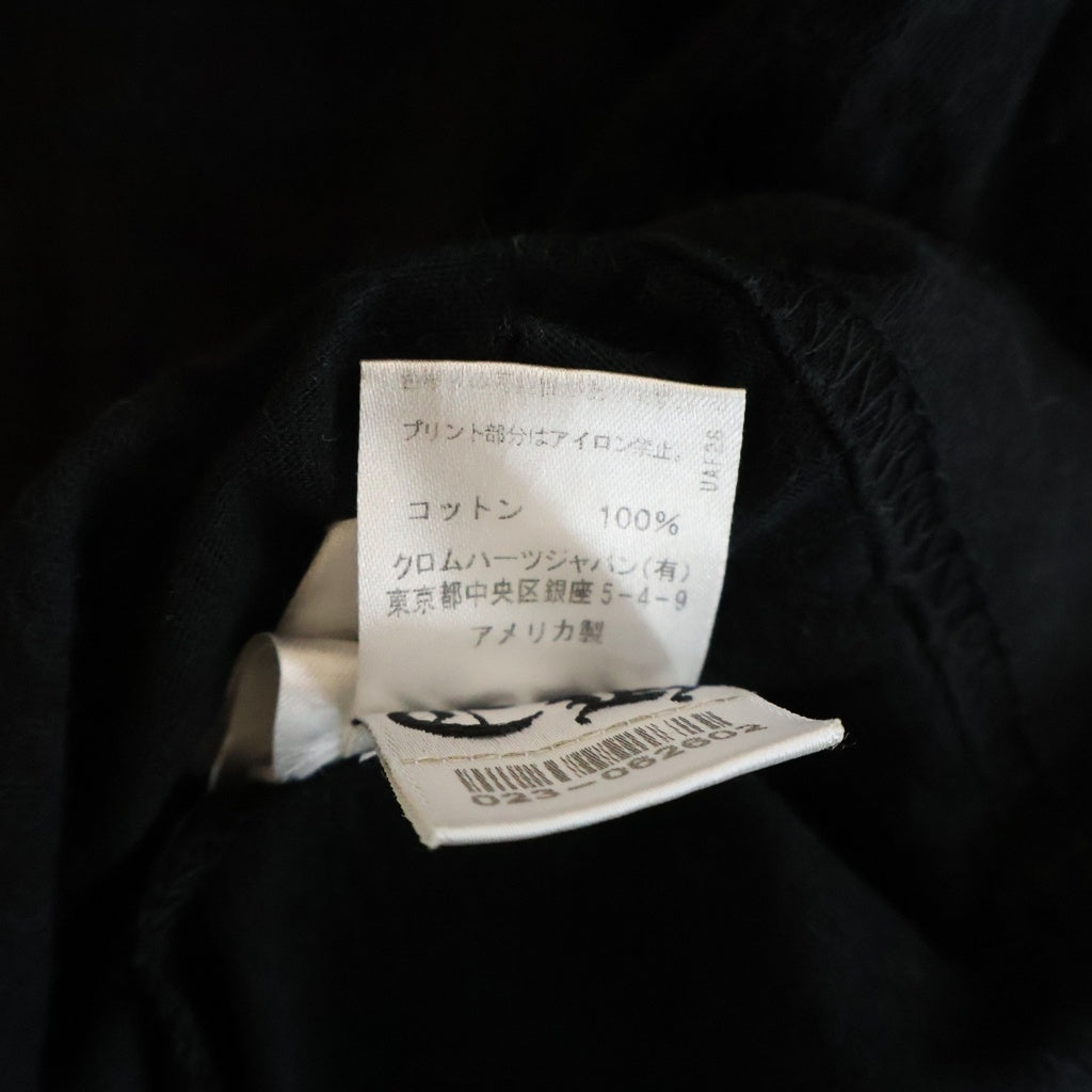 CHROME HEARTS(クロムハーツ) Back Cross Neck Logo Tee バッククロスネックロゴ半袖Tシャツ ポケット付き ブラック