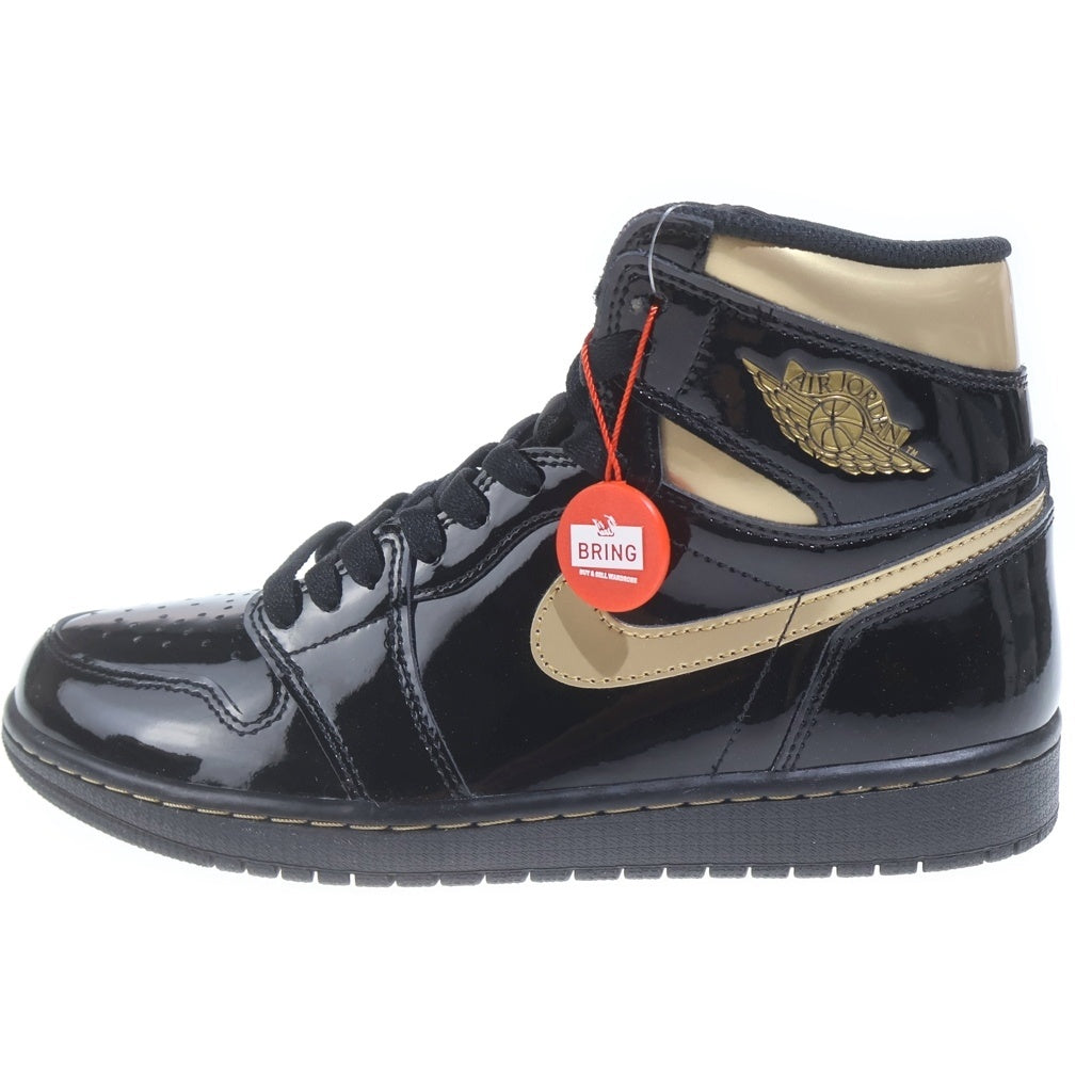 NIKE(ナイキ) AIR JORDAN1 RETRO HIGH OG BLACK-METALIC GOLD 555088-032 エアジョーダン1 ハイ メタリック ゴールド ハイカットスニーカー ブラック/ゴールド US8.5/26.5cm