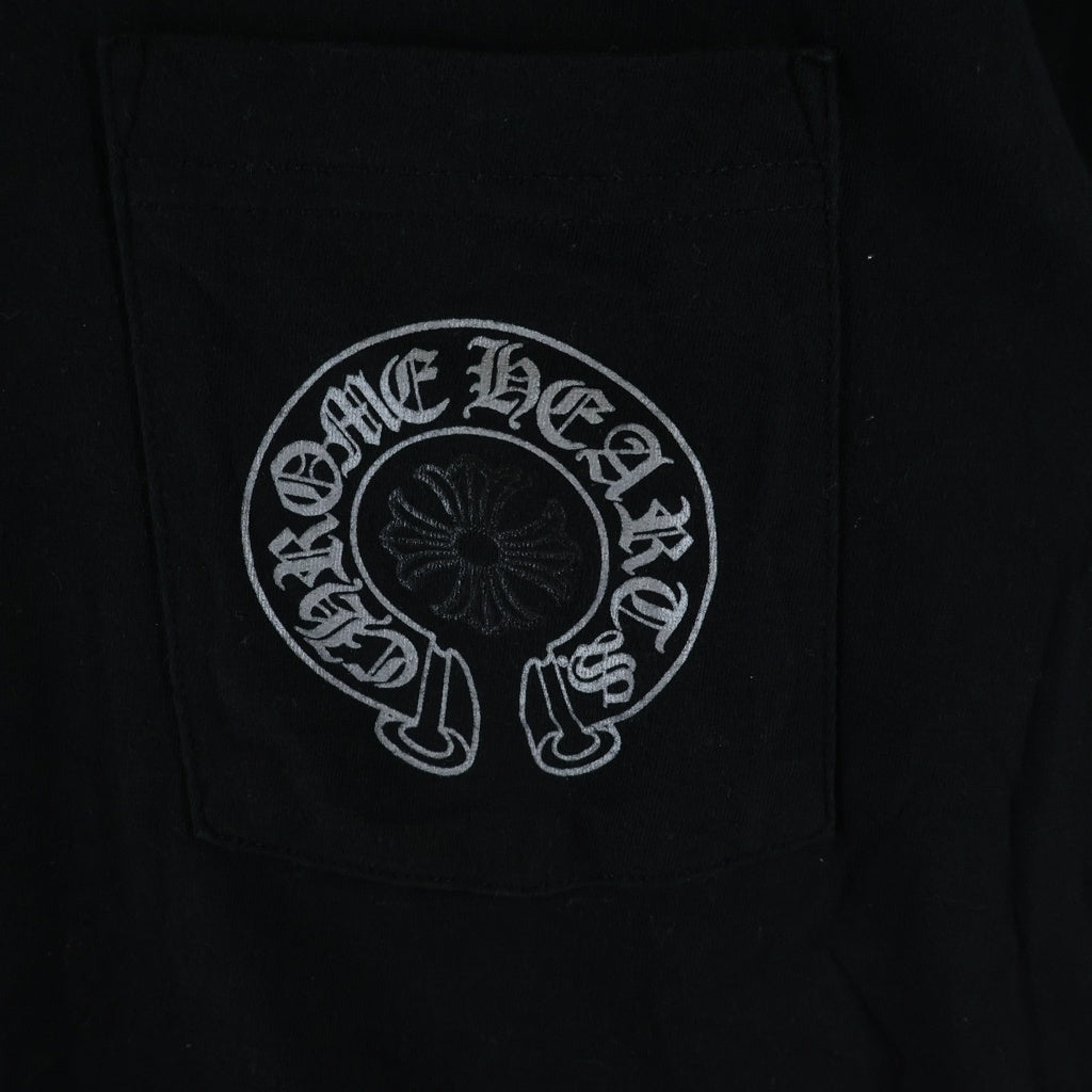 CHROME HEARTS(クロムハーツ) CH T-SHRT ラスベガス限定バックホースシュープリント 半袖Tシャツ カットソー ブラック
