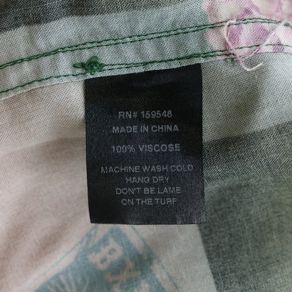 BORN X RAISED(ボーンアンドレイズド) Indian Summer Print Button Up Shirt インディアン サマー プリント ボタン アップ 半袖シャツ マルチ