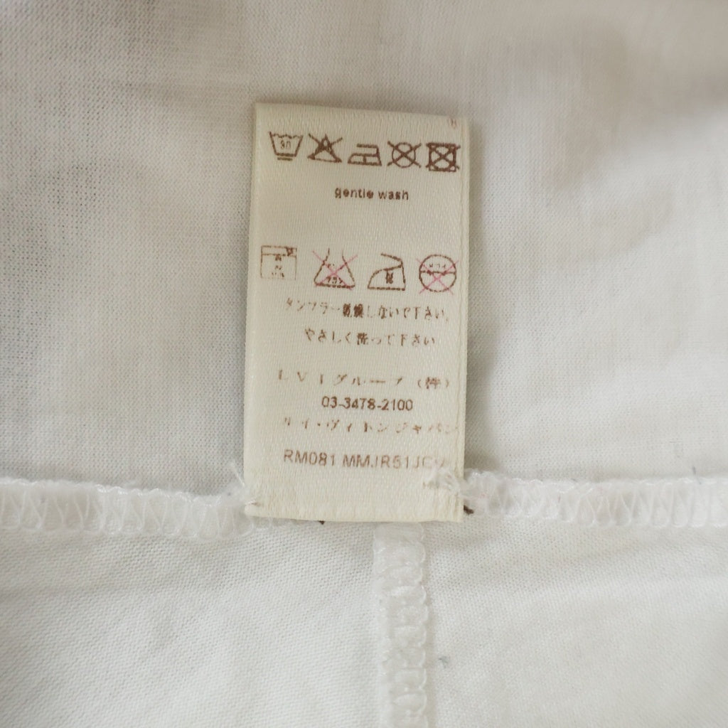 LOUIS VUITTON(ルイヴィトン) 08SS フロントスクエア切り替え 半袖Tシャツ カットソー ホワイト
