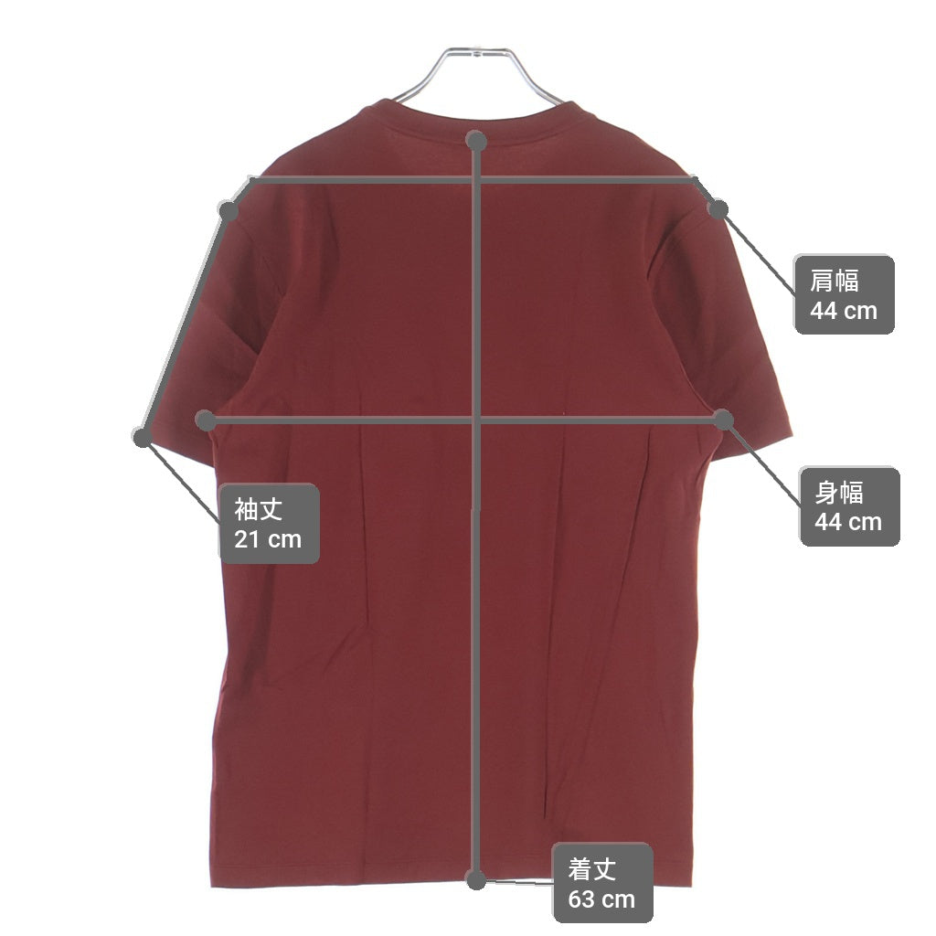 LOUIS VUITTON(ルイヴィトン) 15SS モノグラム チェックポケット シルク混 クルーネック半袖Tシャツ カットソー レッド RM151M H7Y20WCMS