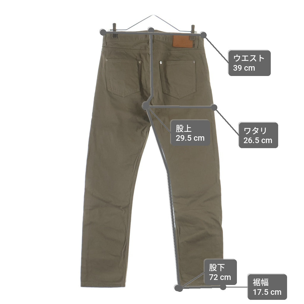 LOUIS VUITTON(ルイヴィトン) LOGO PACTH DENIM PANTS ロゴパッチ デニムパンツ カーキ HAD60WDK8