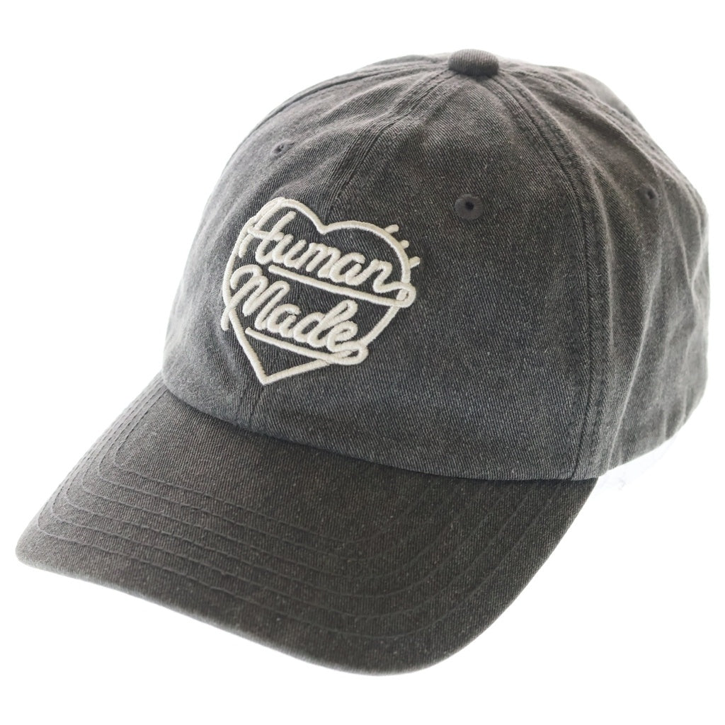 HUMAN MADE(ヒューマンメイド) 24SS 6 PANEL CAP ハートロゴ デニム キャップ 帽子 グレー