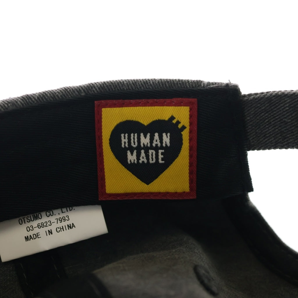 HUMAN MADE(ヒューマンメイド) 24SS 6 PANEL CAP ハートロゴ デニム キャップ 帽子 グレー