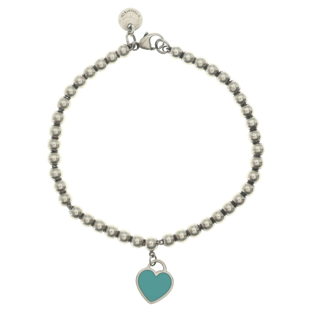 TIFFANY & Co.(ティファニー) リターン トゥ ティファニー ブルー ハート タグ ビーズ ブレスレット レディース