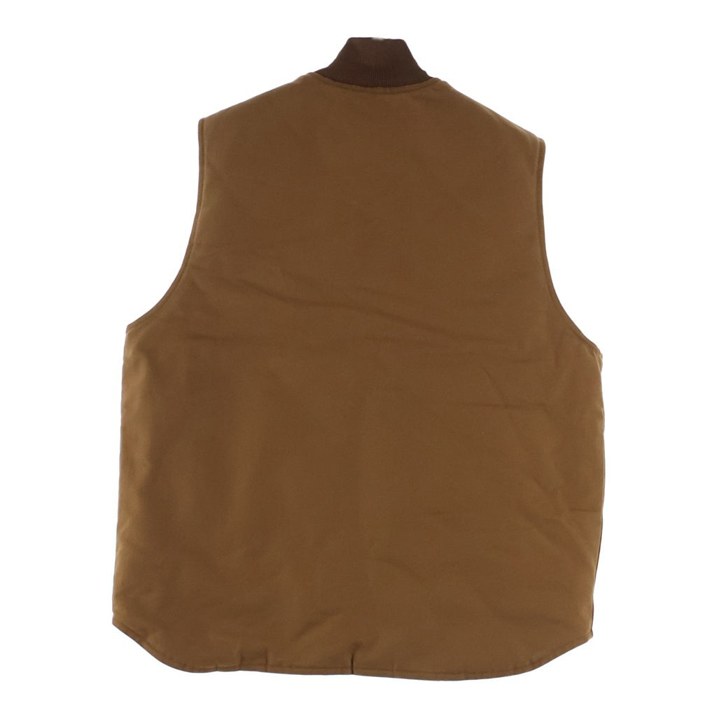 CARHARTT(カーハート) Relaxed Fit Firm Duck Insulated Rib Collar Vest リラックスドフィット ファームダック リブカラー 中綿キルティング ベスト ブラウン OV0001-M