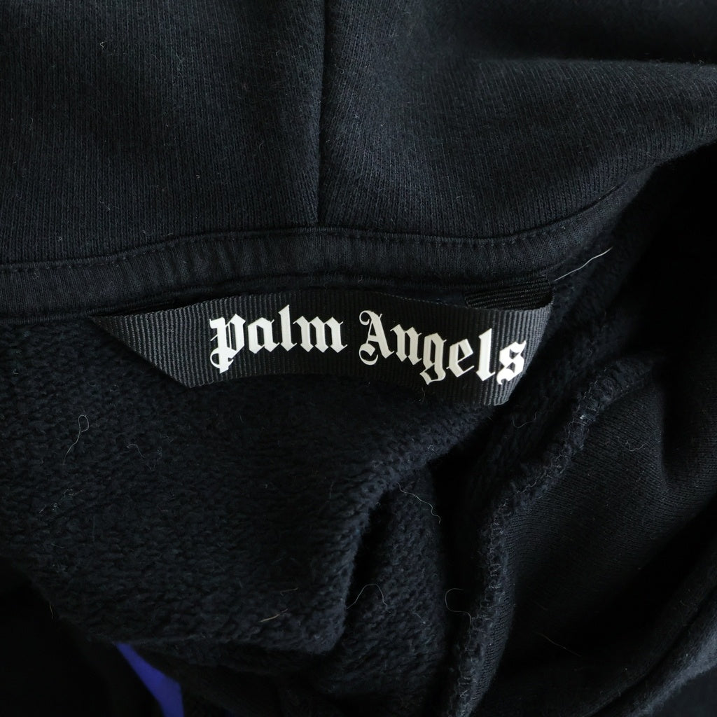 Palm Angels(パームエンジェルス) 21AW St.Moritz Heart Sprayed Hoody サンモリッツ ハート スプレード フーディー プルオーバーパーカー ブラック PMBB003S221FLE017