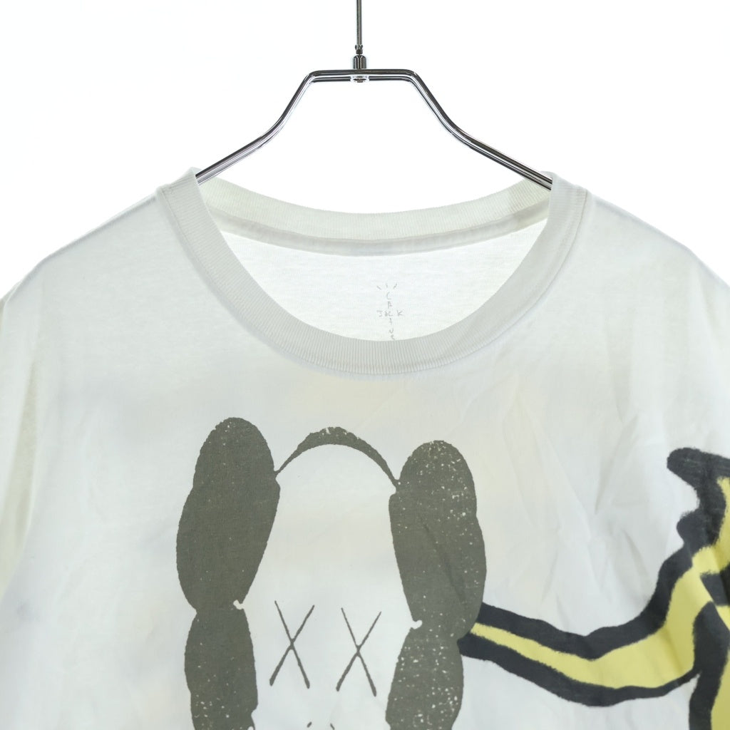 TRAVIS SCOTT(トラヴィススコット) ×CACTUS JACK+KAWS FOR FRAGMENT S/S T-SHIRT ×カクタス ジャック + カウズ フラグメント グラフィックプリント 半袖Tシャツ ホワイト