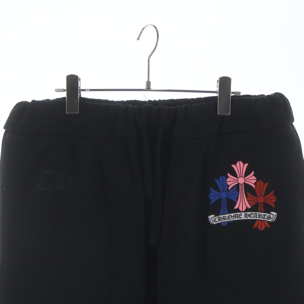 CHROME HEARTS(クロムハーツ) 22SS MLTCOL CEM CRS SWEAT PANTS プリント スウェットパンツ ブラック