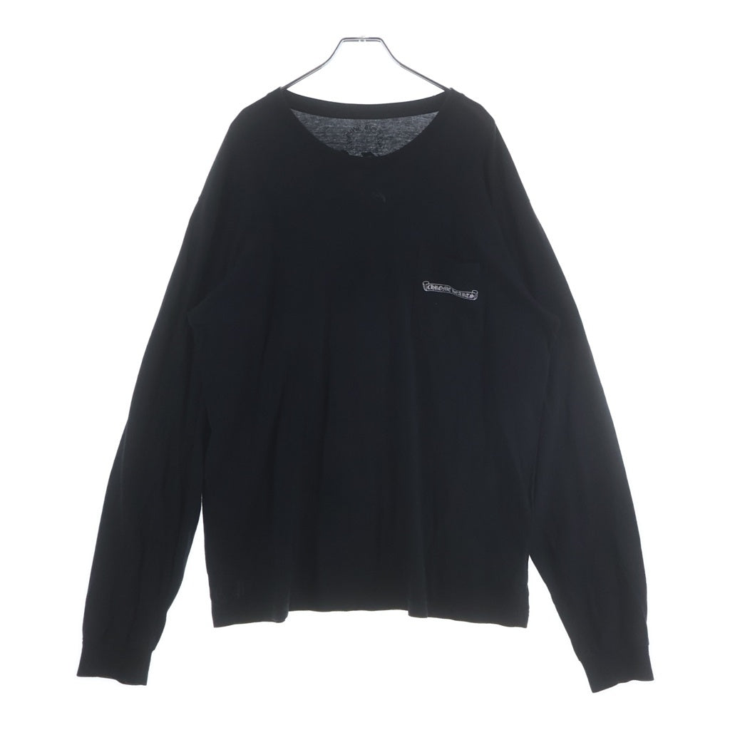 CHROME HEARTS(クロムハーツ) CHROME HEARTS クロムハーツ ARCH LOGO FUCH YOU アーチロゴ 長袖Tシャツ ロンT ブラック