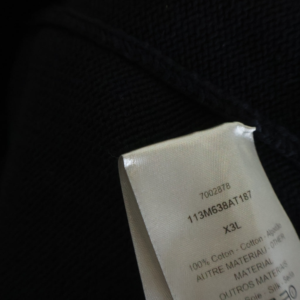 DIOR(ディオール) 21AW OBLIQUE SIDE LINE CREWNECK SWEATS オブリークライン クルーネック コットン ニット セーター ブラック 113M638AT187
