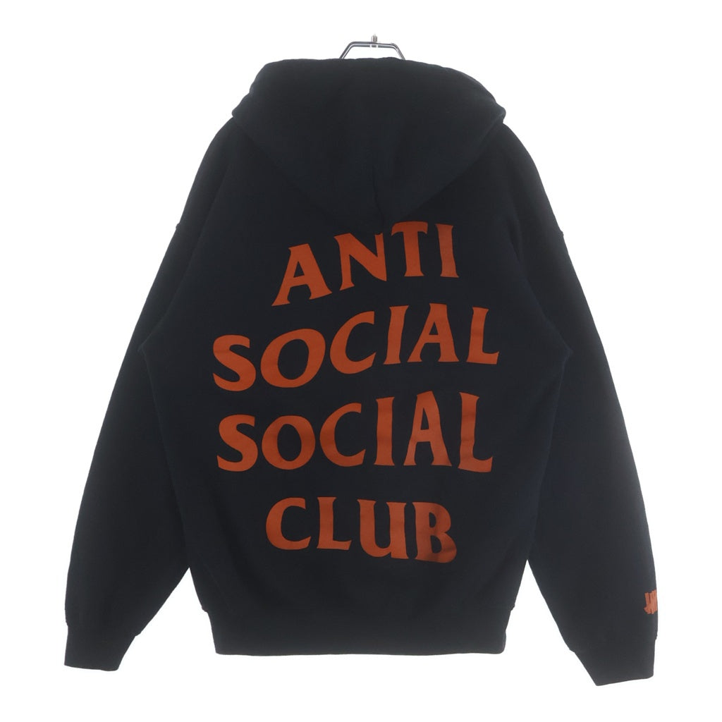 ANTI SOCIAL SOCIAL CLUB(アンチソーシャルソーシャルクラブ) ×PARANOID LOGO PRINT PULLOVER HOODIE ×パラノイド ロゴプリント プルオーバーパーカー フーディ ブラック