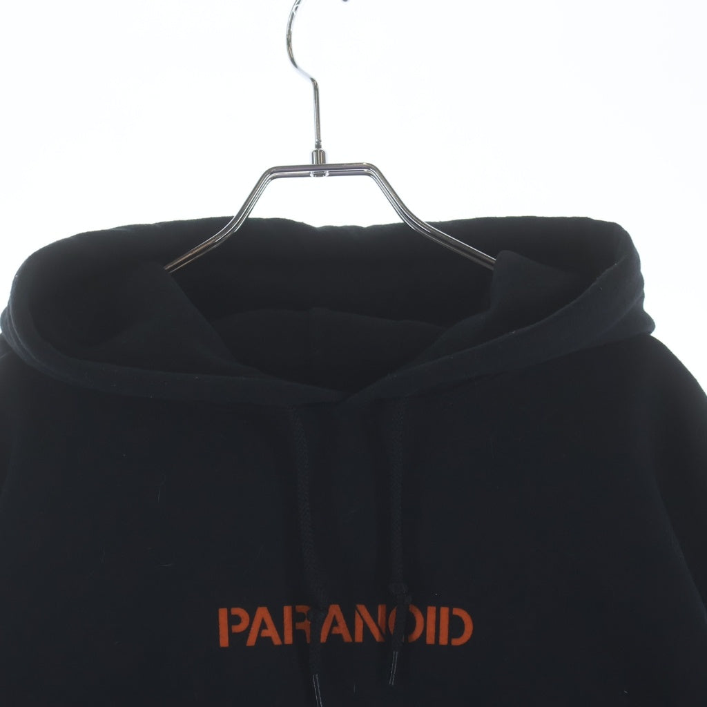 ANTI SOCIAL SOCIAL CLUB(アンチソーシャルソーシャルクラブ) ×PARANOID LOGO PRINT PULLOVER HOODIE ×パラノイド ロゴプリント プルオーバーパーカー フーディ ブラック
