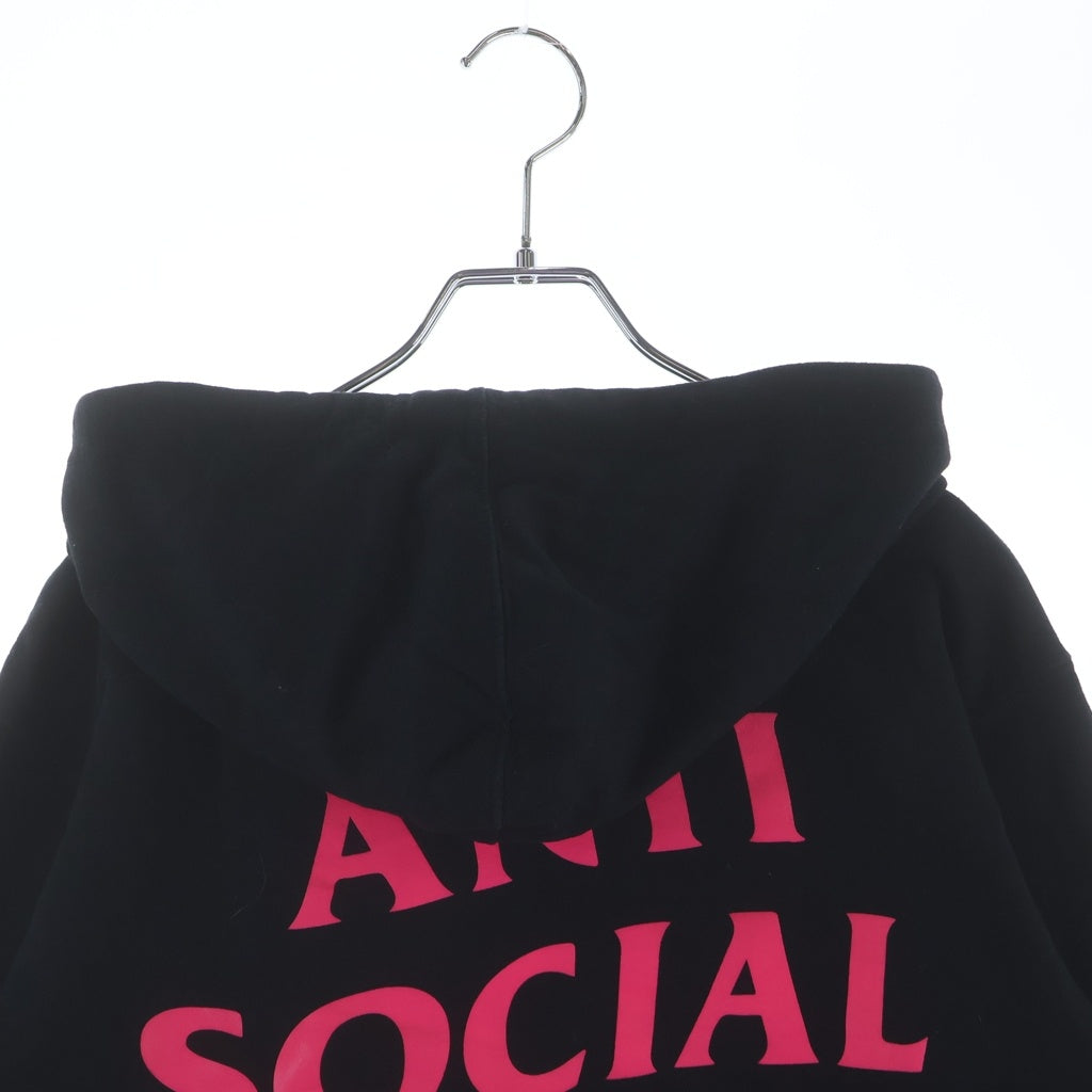ANTI SOCIAL SOCIAL CLUB(アンチソーシャルソーシャルクラブ) ×PLAYBOY LOGO PRINT PULLOVER HOODIE ×プレイボーイ ロゴプリント プルオーバーパーカー フーディ ブラック