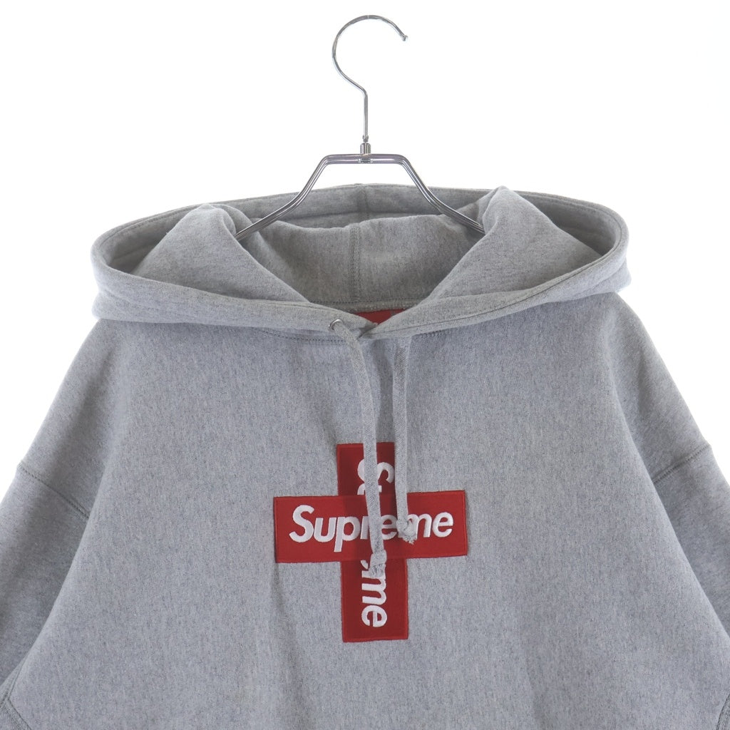 SUPREME(シュプリーム) 20AW Cross Box Logo Hooded Sweatshirt クロスボックスロゴ プルオーバースウェットパーカー フーディ グレー
