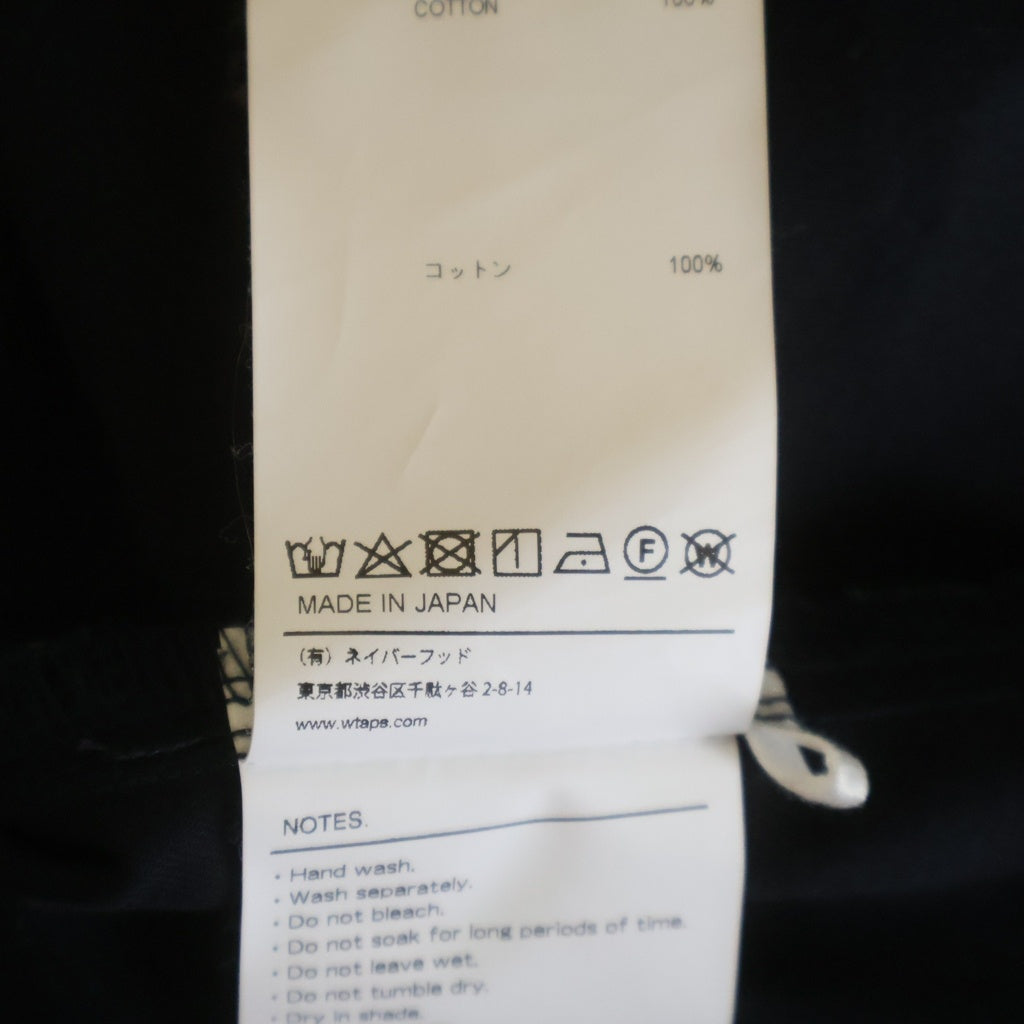 WTAPS(ダブルタップス) 20AW BUDS/LS/COTTON. SATIN バッツ コットンサテン ミリタリー 長袖シャツ ブラック 202BRDT-SHM01
