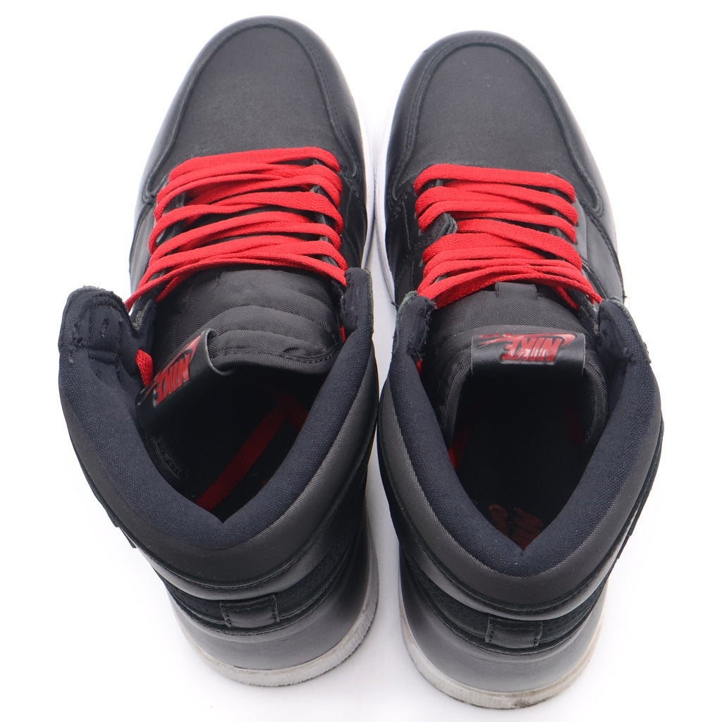 NIKE(ナイキ) AIR JORDAN 1 RETRO HIGH OG BLACK GYM RED エアジョーダン1 レトロ ハイカットスニーカー ブラック US9.5/27.5cm 555088-060