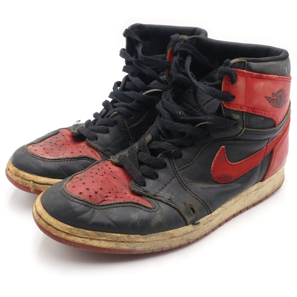 NIKE(ナイキ) 【観賞用 1994年製】 AIR JORDAN1 BRED エアジョーダン1 ブレッド ハイカットスニーカー ブラック/レッド US8/26cm 130207-061
