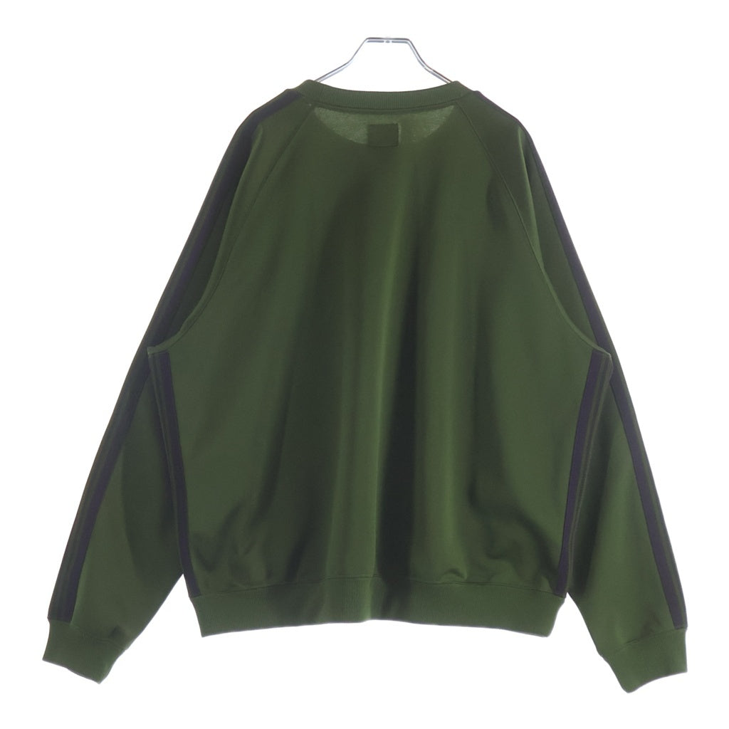Needles(ニードルス) TRACK CREW NECK SHIRT ロゴエンブロイダリーデザイン クルーネック トラックスウェット トレーナー グリーン OT227